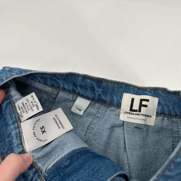 Lovers and Friends Revolve Angel California Denim Jean Pleated Mini Skirt XS - Picture 7 of 10